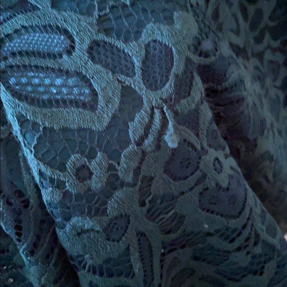 Blue Lace Plus Size Dress - Picture 8 of 8